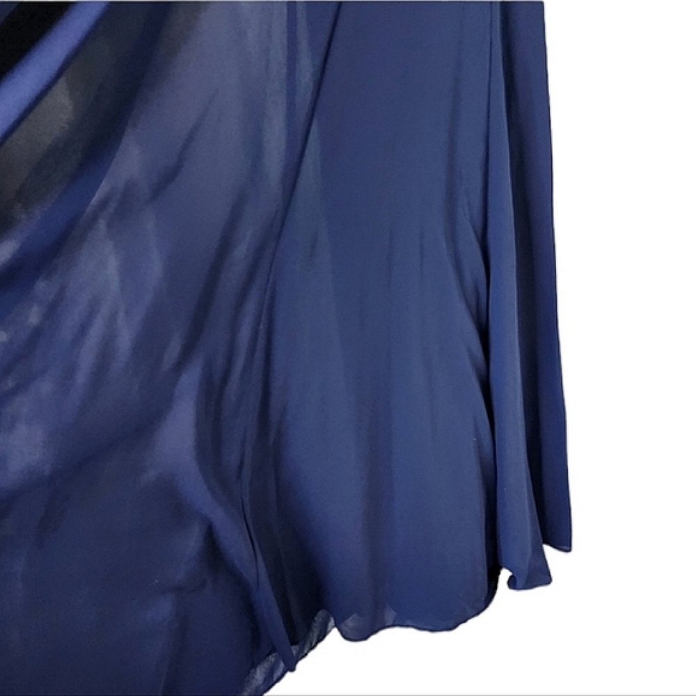 Review long formal dress Broadway Blue gown maxi size 6 - Picture 6 of 14